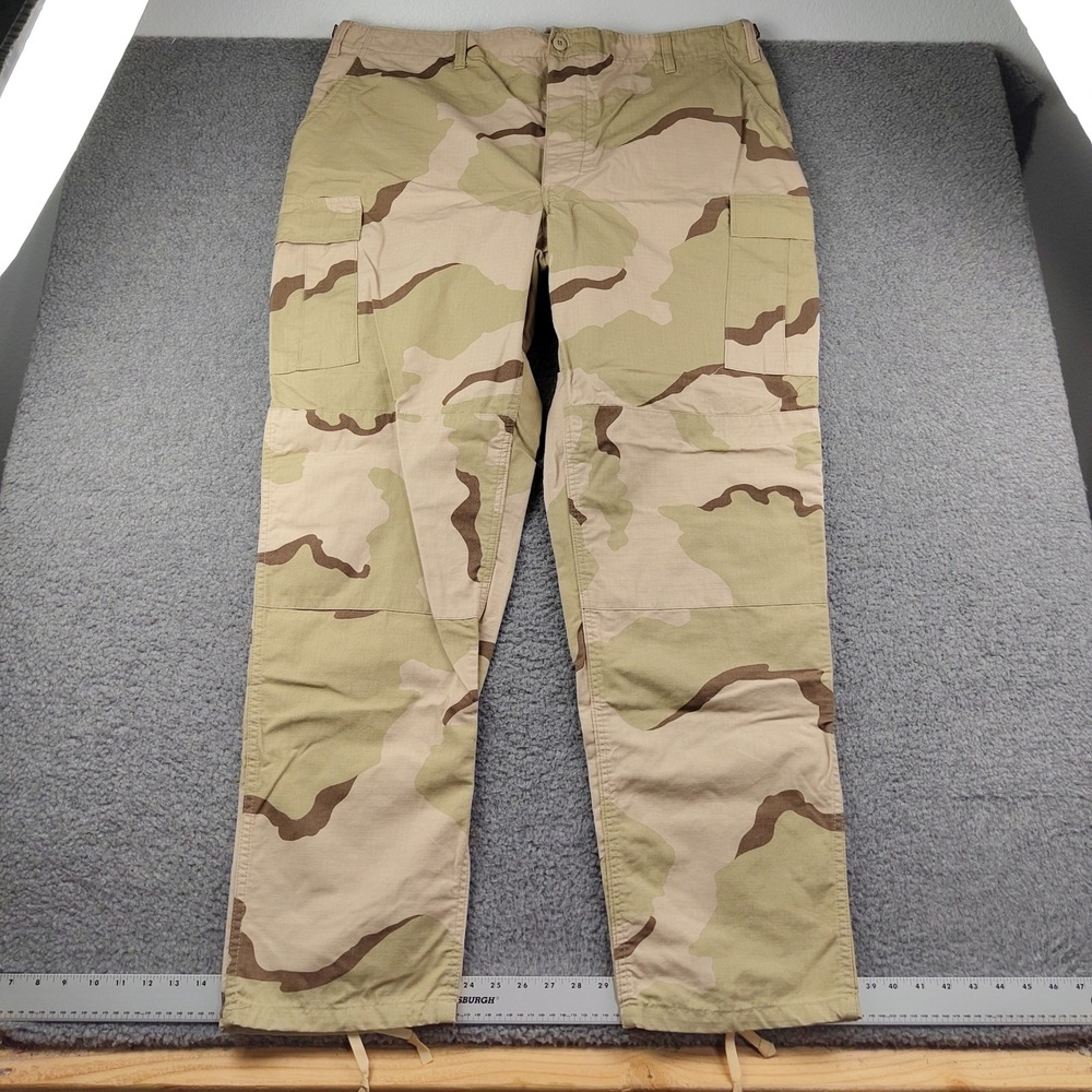 Tru-Spec Cargo Pants 44x35 Mens 2XL Long Desert Camo Tactical Ripstop EUC